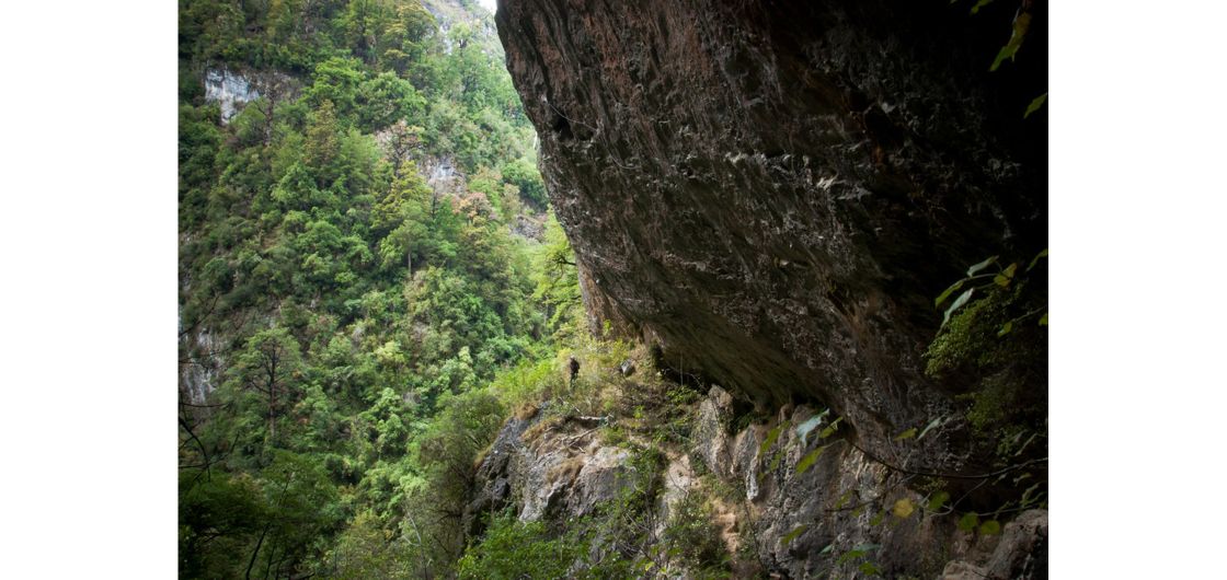 Steep rock wall