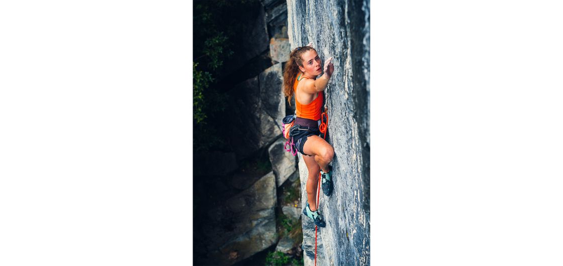 climber on rock face