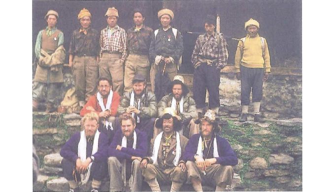 New Zealand mountaineers and sherpas