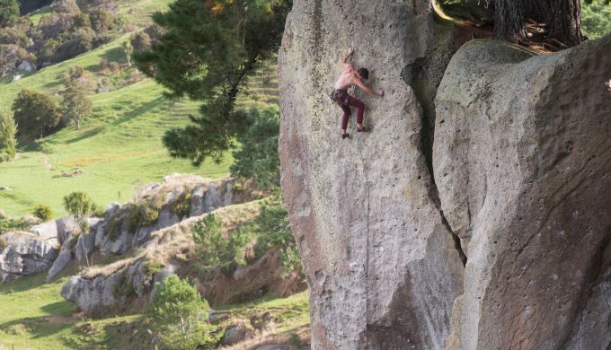 Climber at Froggatt Edge