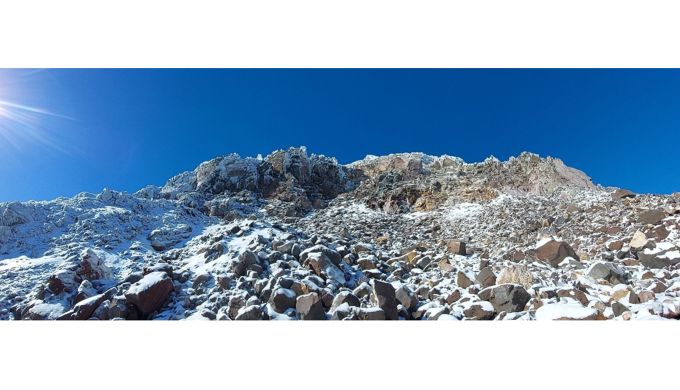 Icy mountainside