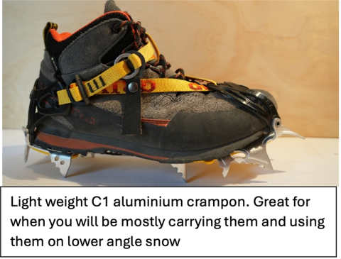 aluminium crampons