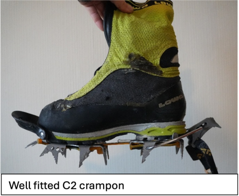 Fitted crampon