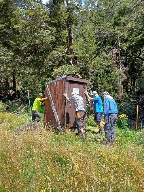 Getting the toilet in place