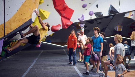 Climber in competition