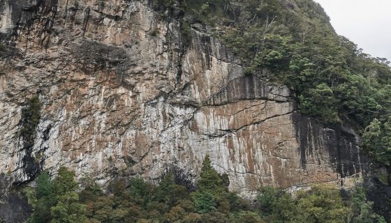 Rock climbing cliff