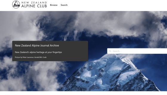 Screenshot of website